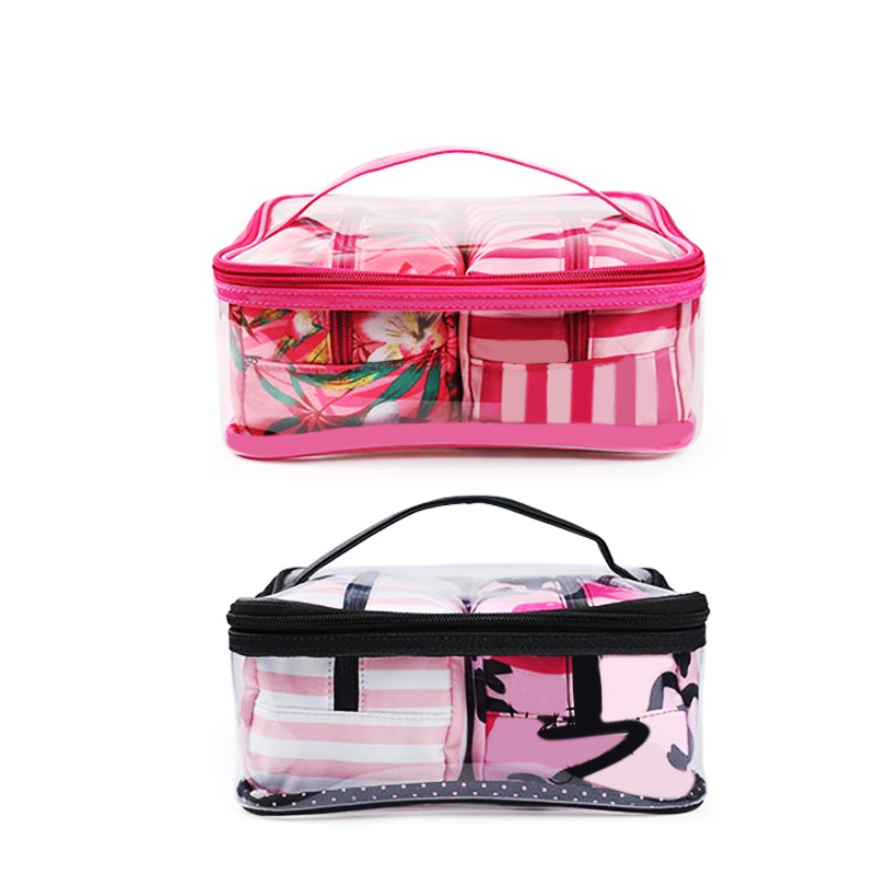 C011 4 Sets Handle PVC Cosmetic Bag