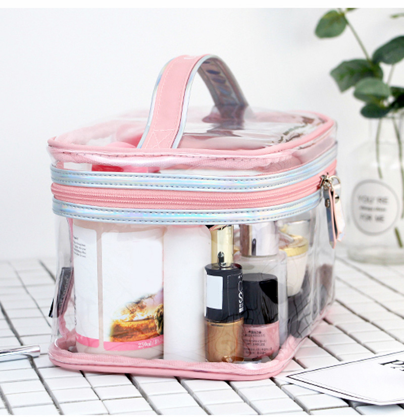 C117 Handle Transparent Cosmetic Bag