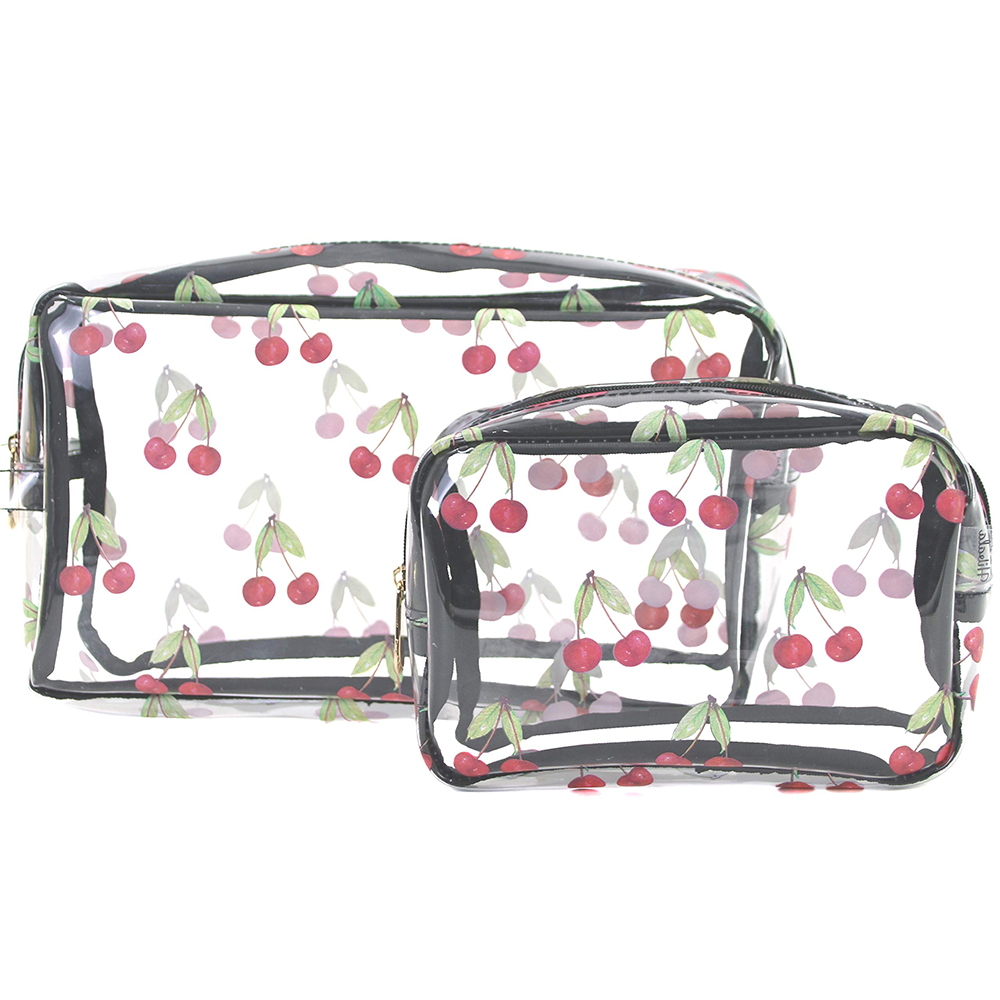 C587 Cherry PVC Cosmetic Toiletry Bag 