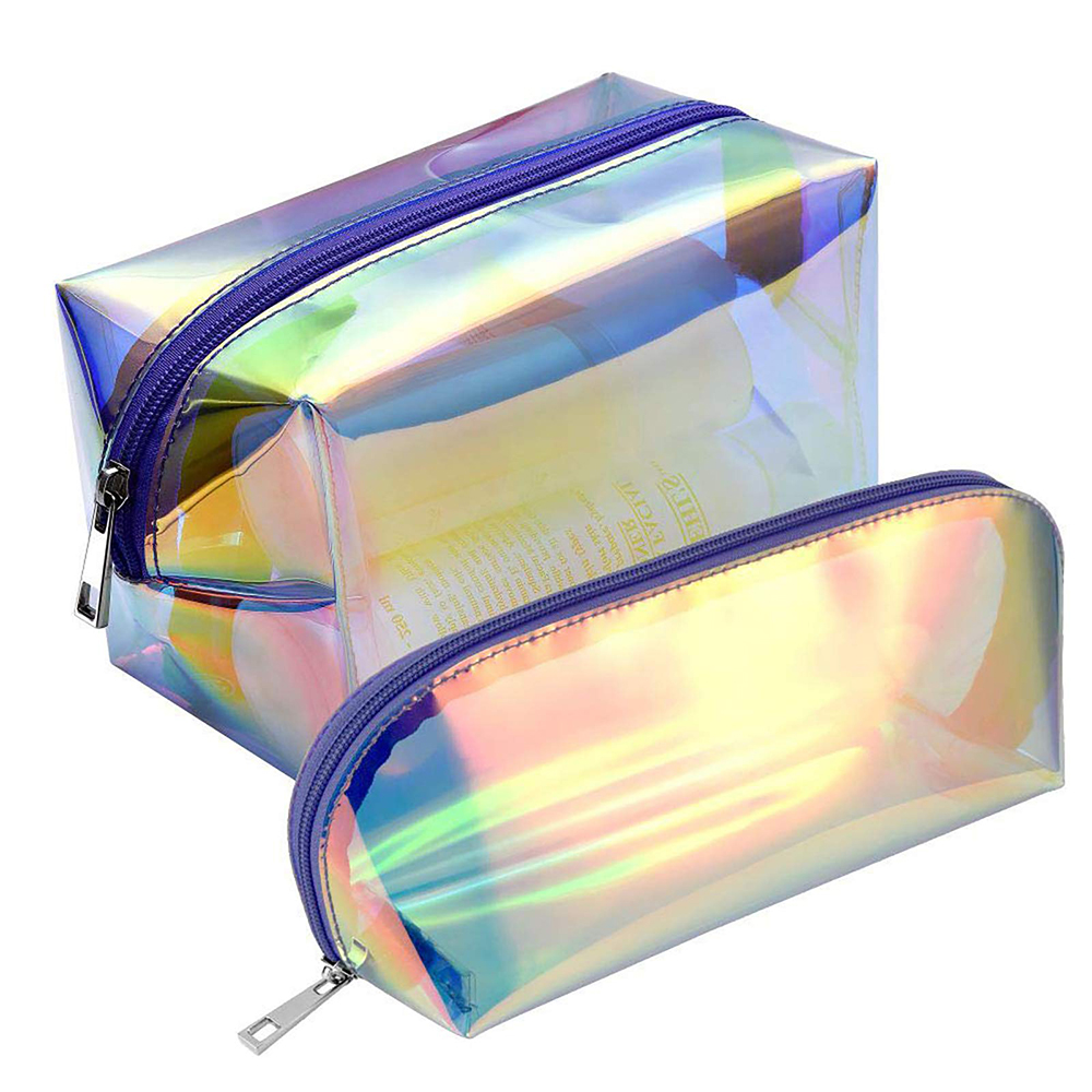 C593 2PC Beauty Holographic Make Up Bag