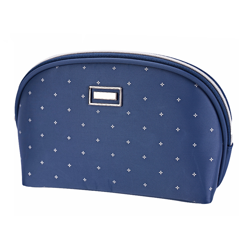 C144 Customized Round Blue Toiletry Pouch Bag