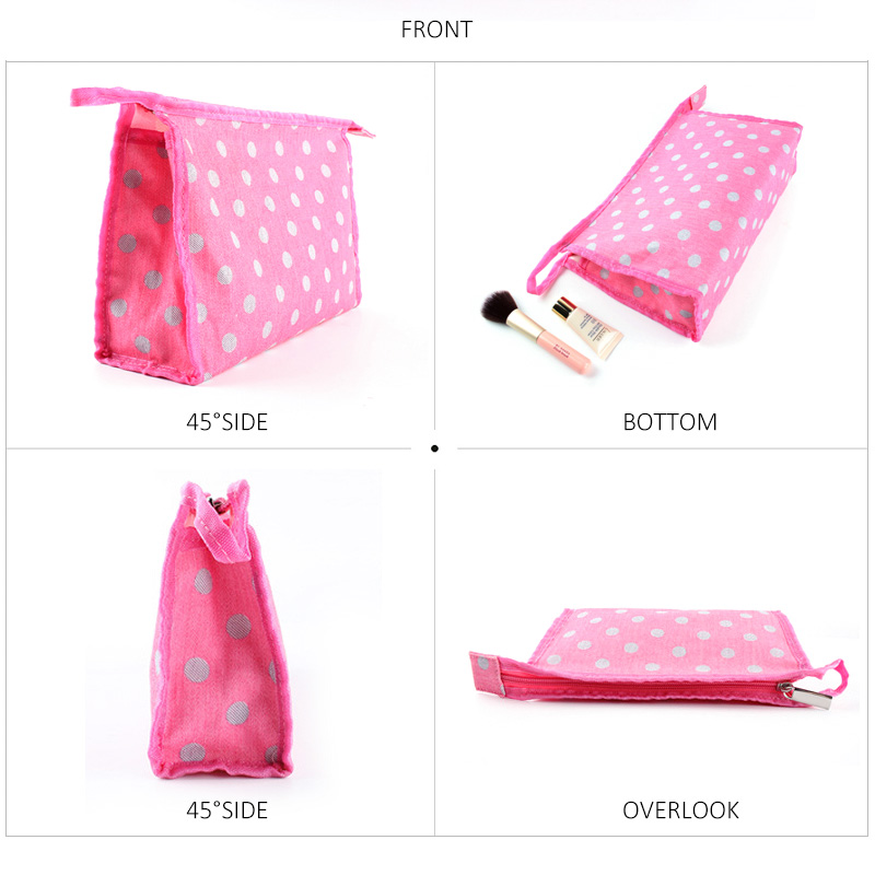 C020 Dot Printed Cosmetic Travel Bag