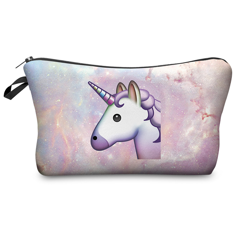 C351 Travel Essential Unicorn Print Toiletry Wash Bag