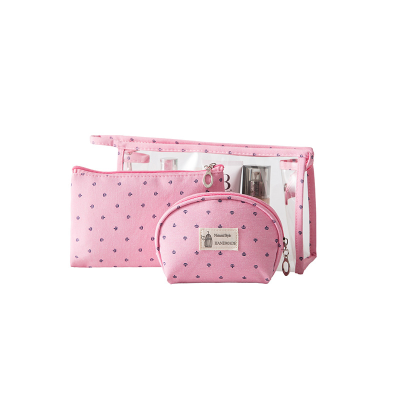 C369 Print Logo Makeup Travel Toiletry Bags 3 Set