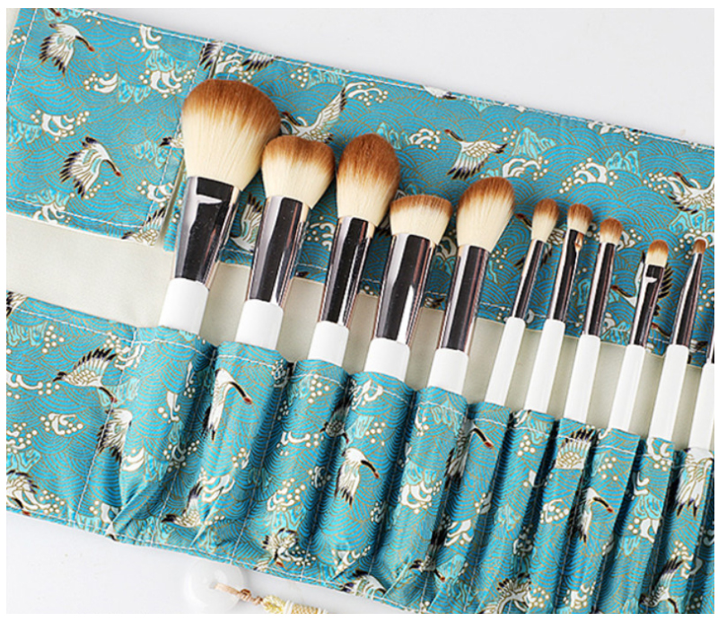 C493 12PCS Polyester Makeup Brush Holder Bag