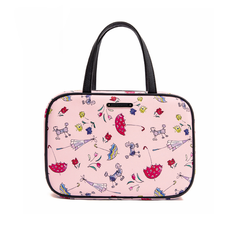 C167 Large Capacity Cute Pink Makeup Cosmetic Bag 