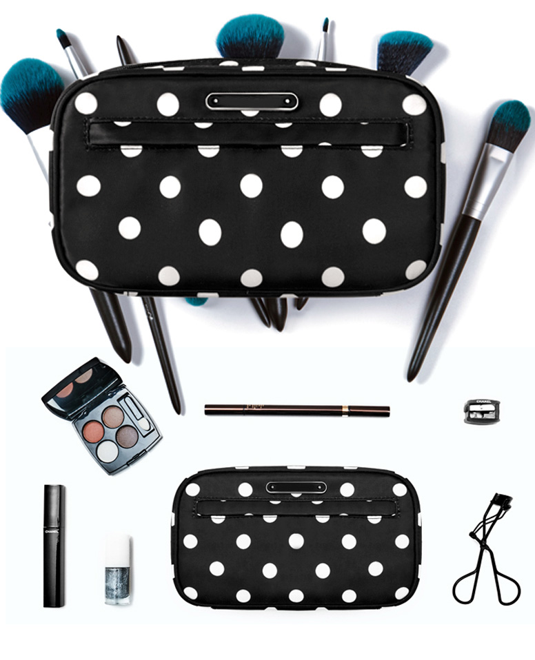 C161 Polka Dot Portable Travel Wash Cosmetic Bag 