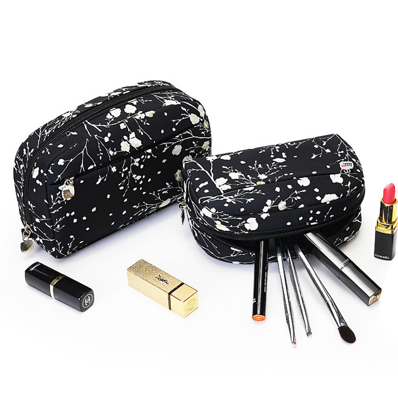 C261 Printing Polyester Canvas Cosmetic Brush Bag