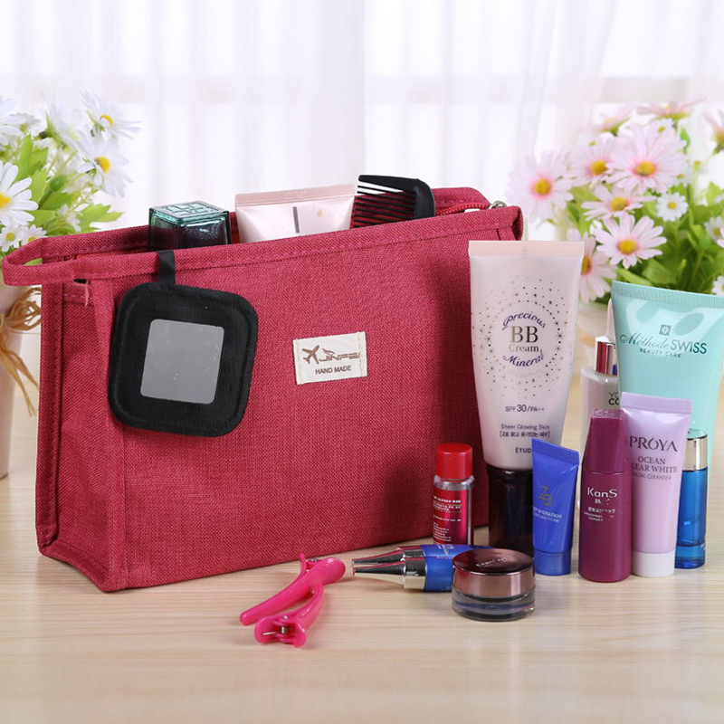 C288 Private Label Plain Polyester Cosmetic Bag 