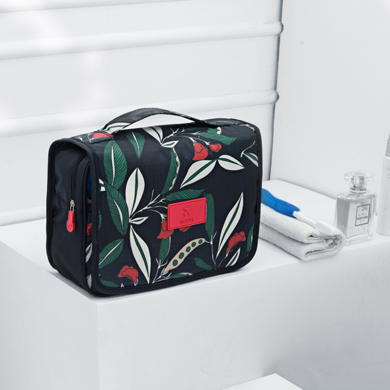 C294 Flower Printing Hanging Travel Makeup Bag