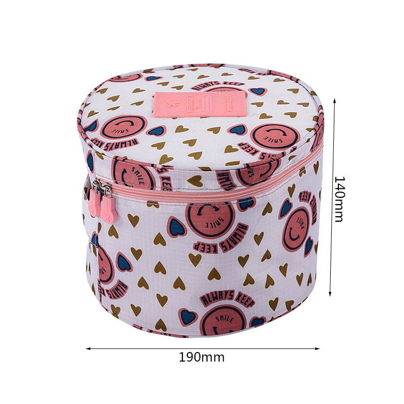 C328 Outdoor Beauty Storage Round Makeup Wash Bag