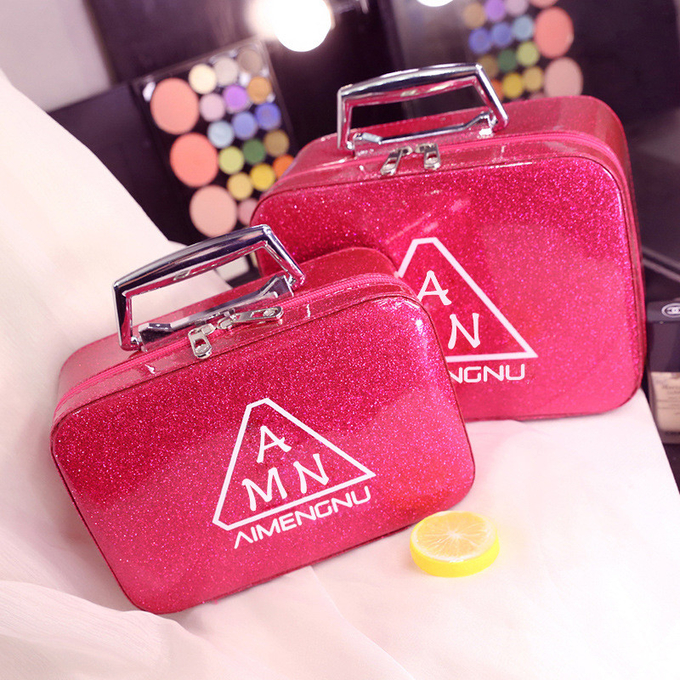 C341 Fashion Large Capacity Women PU Makeup Case