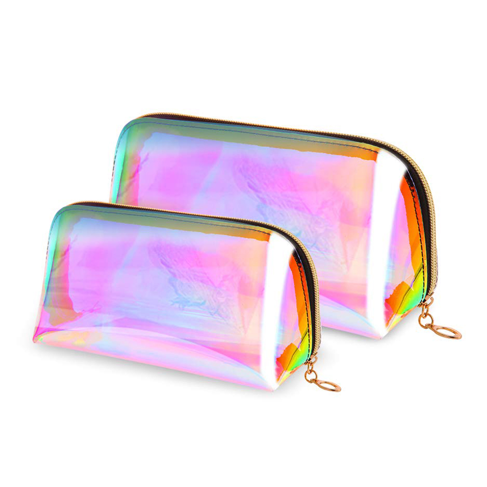 C594 Portable 2pcs Holographic Makeup Bags