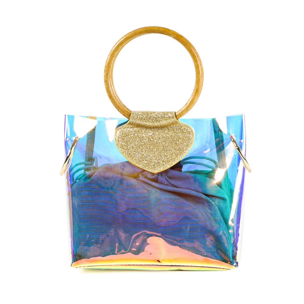 C539 BPA Free Iridescent Holographic Purse