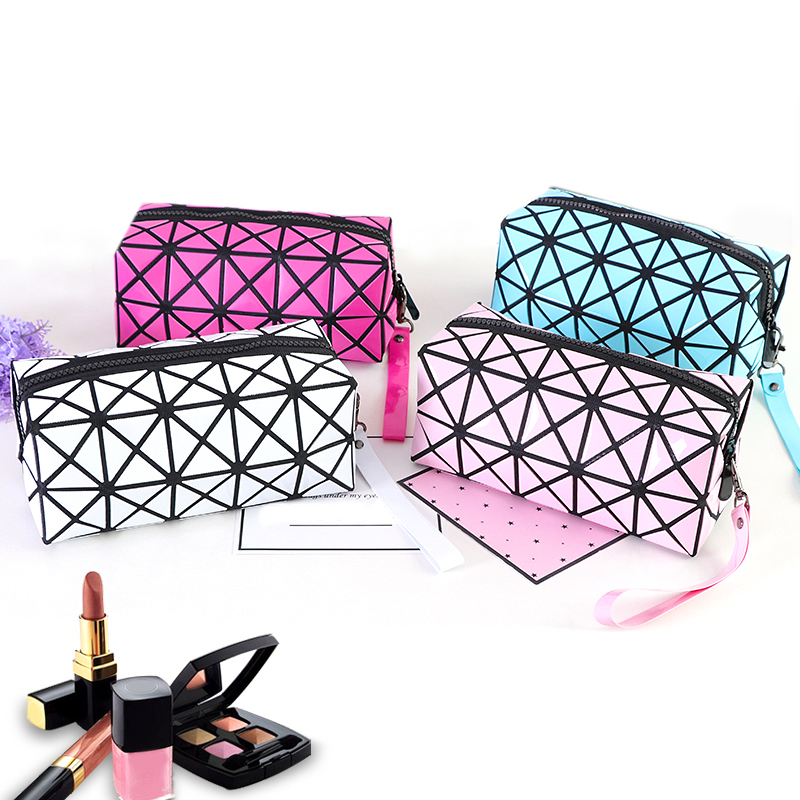 C030 Fashion Girl 3D PU Travel Cosmetic Bag