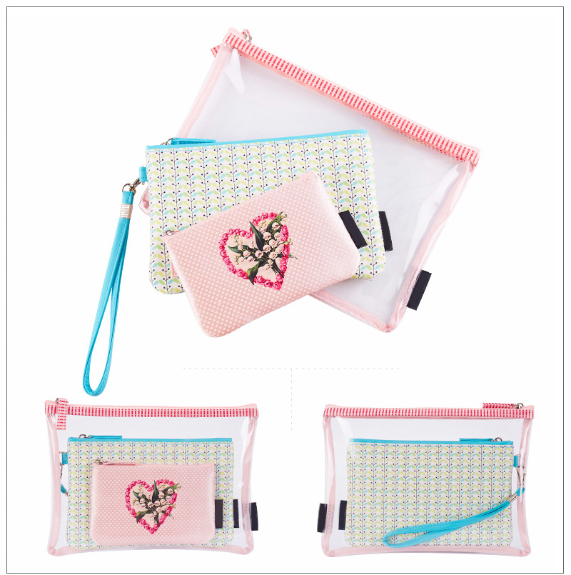 C136  3PCS Portable Multifunctional Travel Simple Toiletry Bag