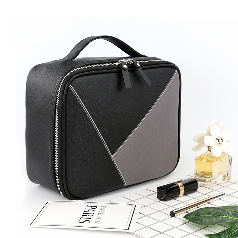 C151 PU Women Cosmetic Bag with Double Zipper