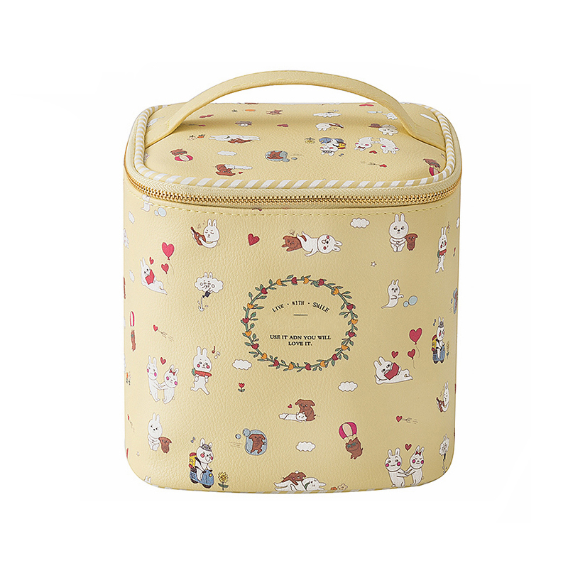 C196 Travel Cartoon Printed PU Leather Cosmetic Bag