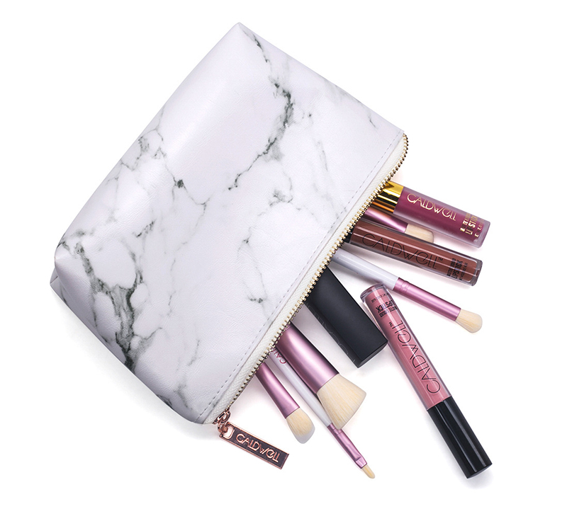 C249 PU Makeup Bag Marble Toiletry Travel Beauty Bag