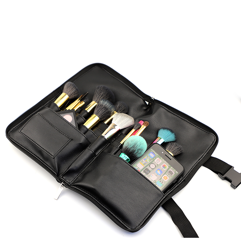 C299 PU Leather Makeup Brush Bag With Strap