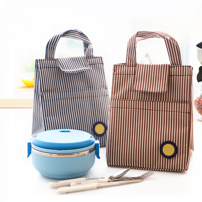 L020 Canvas Food Insulated Lunch Cooler Bags