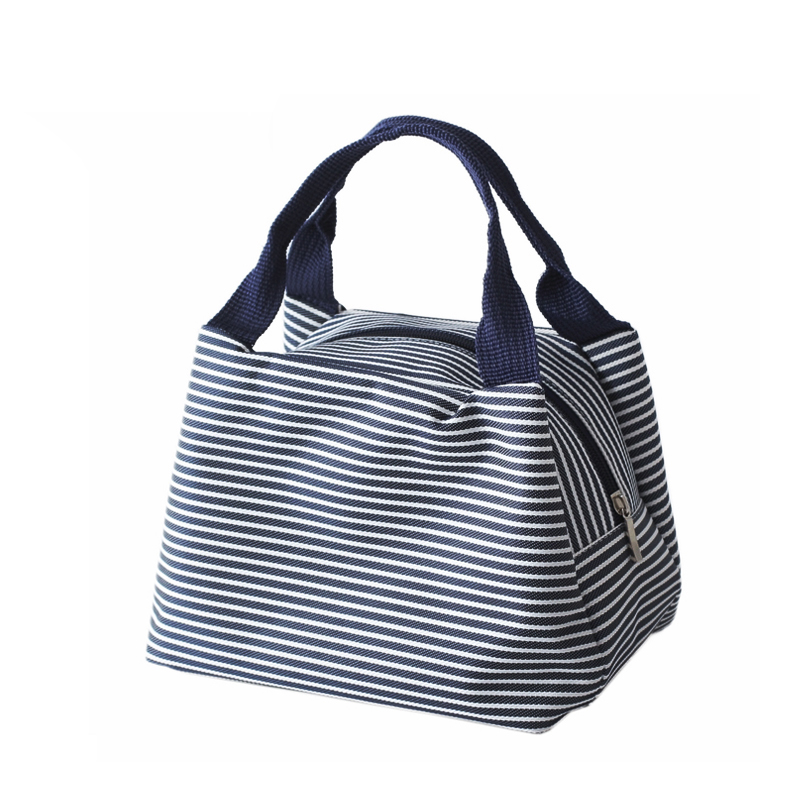 L043 Striped Oxford Thermal Cooler Bag